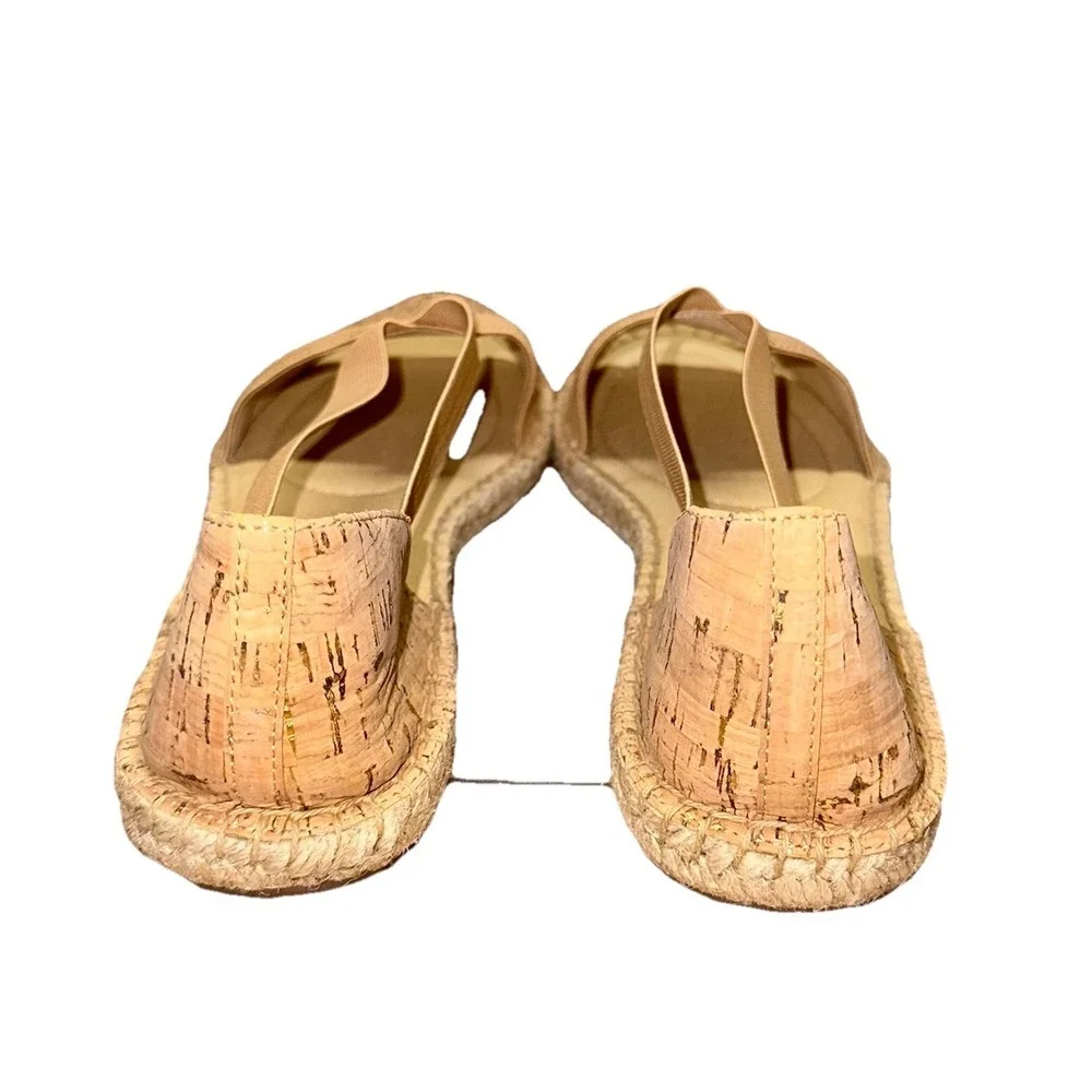 NWOB Talbots Ilyssa Elastic‎ Cork Espadrille Flats Strappy Sandals Women's 9 $99